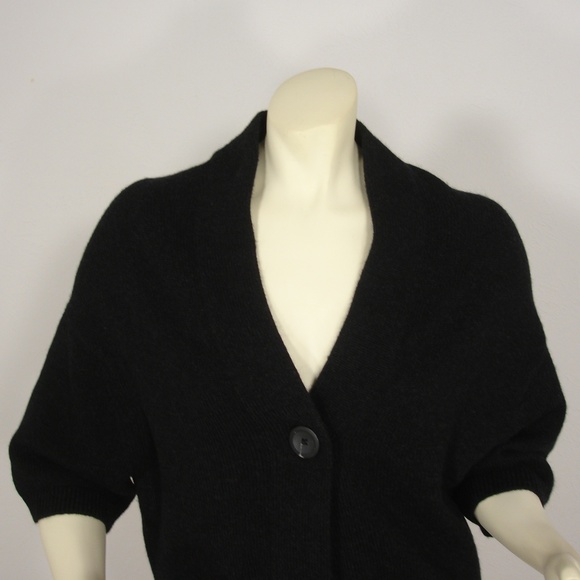 VINCE BLACK ALPACA WOOL CASHMERE BLEND CARDIGAN L - Picture 4 of 8